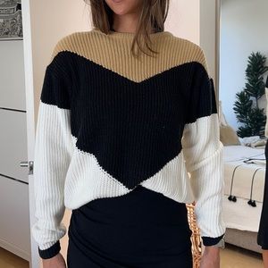 Tularosa Colorblock Chevron Sweater